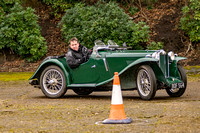 Vintage cars VSCC New Year Driving Tests Brooklands Museum Jan 2016