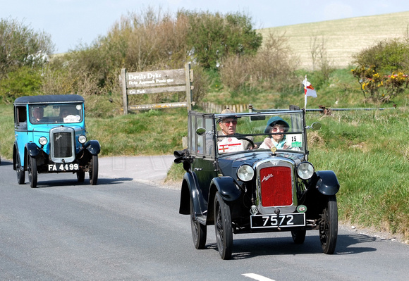 Austin 7 Chummy leading a 1931 Box Saloon