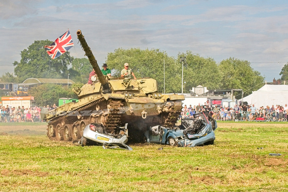 Car destruction by Churchill Tank 2