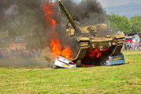 Car destruction by Churchill Tank